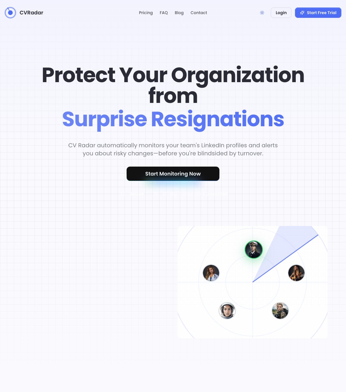 CVRadar — Webseite